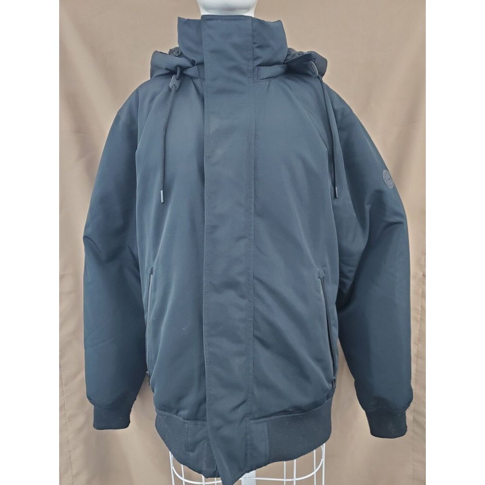Abercrombie Fitch‎ Mens Winter Jacket Black W/Zip Off Hood